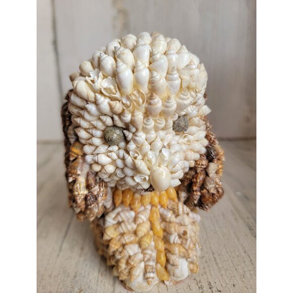 Himark vintage seashell covered dog folk art decor‎ figure unique - Picture 9 of 10